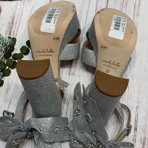 ANTONIO MELANI x Nicola Bathie Lila Bow Detail Platform Dress Sandals - Picture 10 of 13